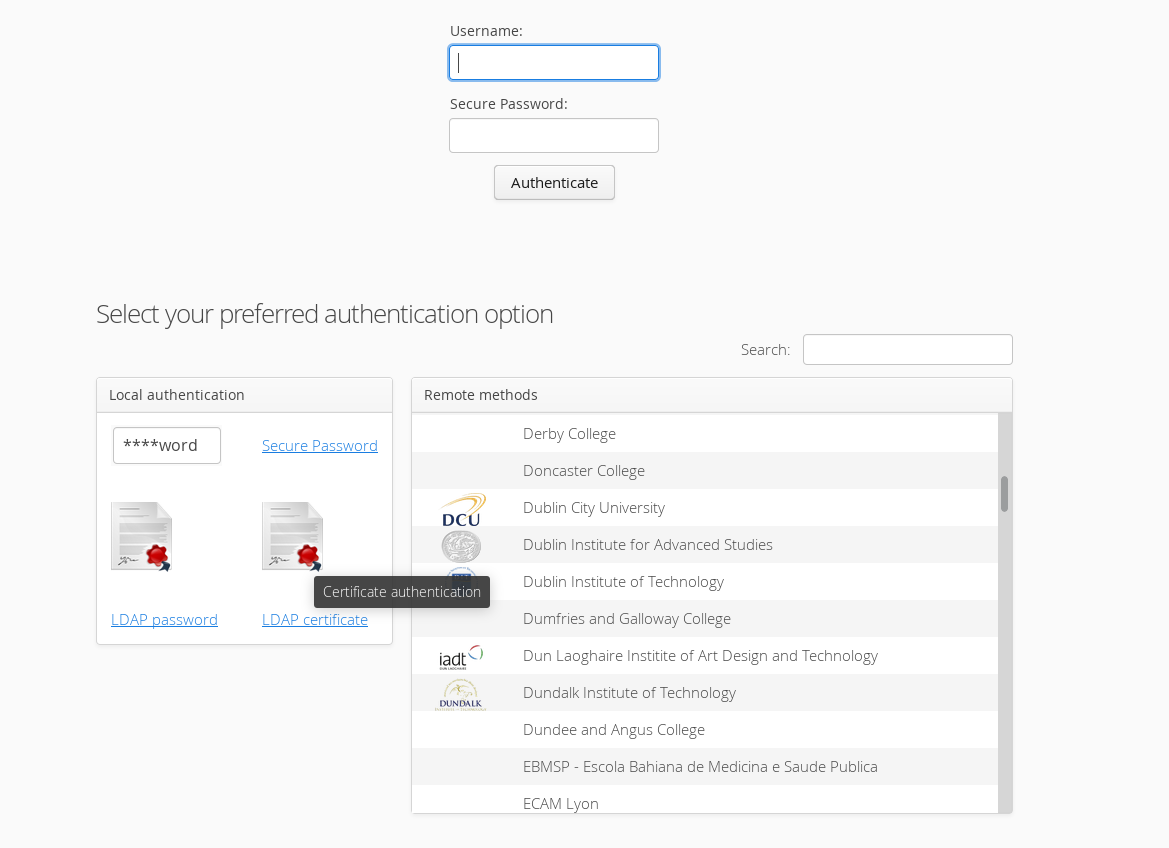 Authentication tiles